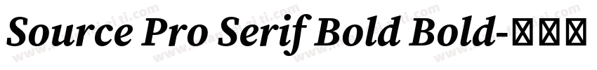 Source Pro Serif Bold Bold字体转换